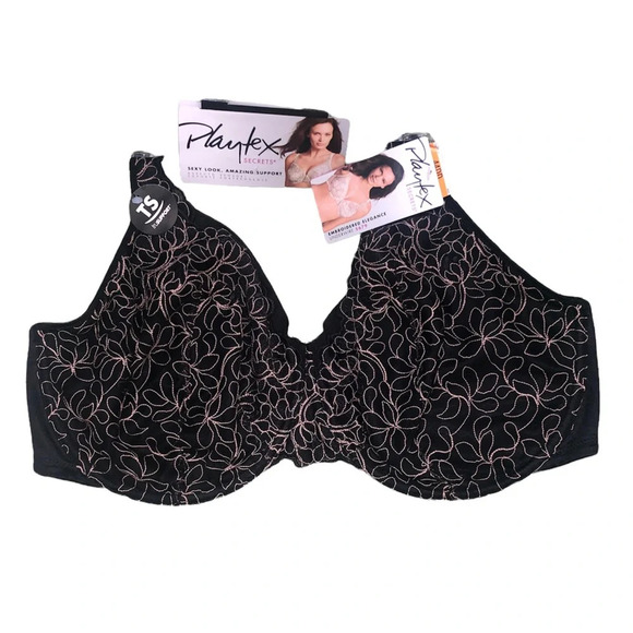 NWT PLAYEX EMBROIDERED ELEGANCE UNDERWIRE BRA - Picture 2 of 4